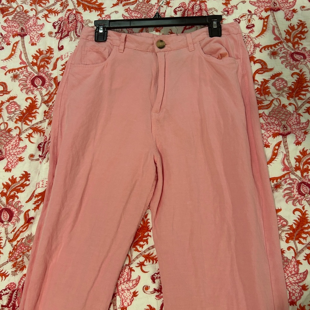 BLANK NYC BAXTER LINEN STRAIGHT LEG PANTS SIZE 28